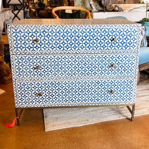 Blue & White Bone Inlay Dresser