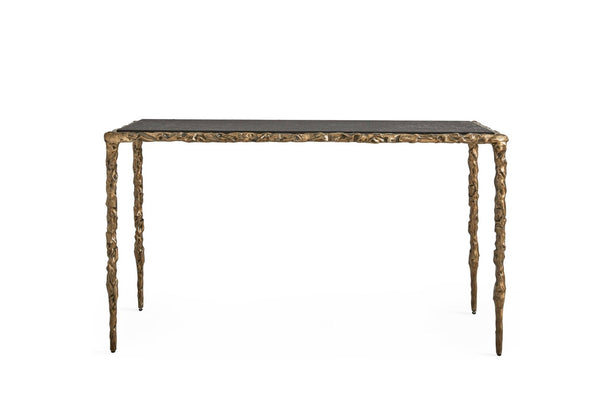 Sculpted Metal Base Table