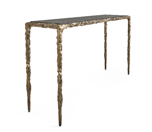 Sculpted Metal Base Table