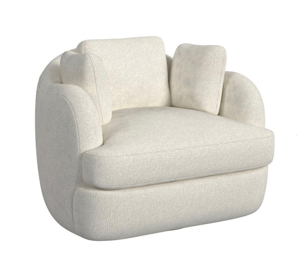 White Chenille Swivel