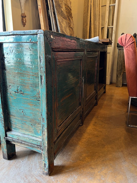 Blue Green 3 Door Sideboard