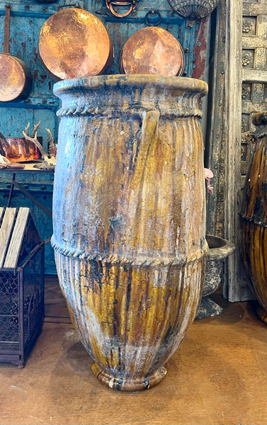 Mustard Tamegroute Handle Pot