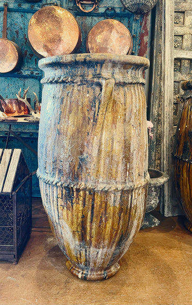 Mustard Tamegroute Handle Pot