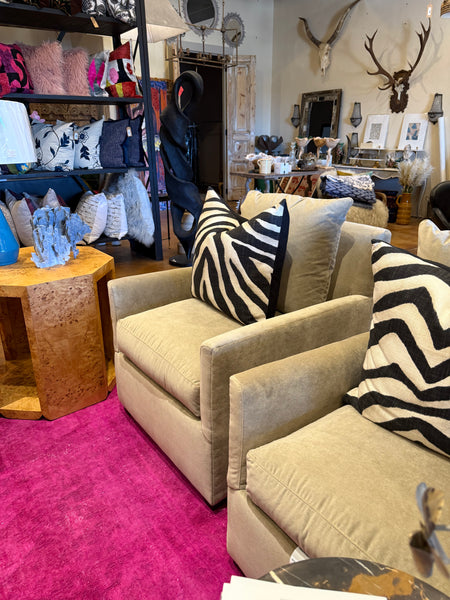 Stationary Cut Velvet Chair