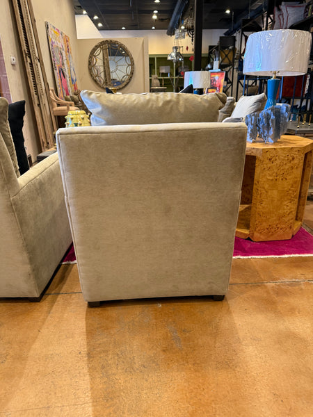 Stationary Cut Velvet Chair