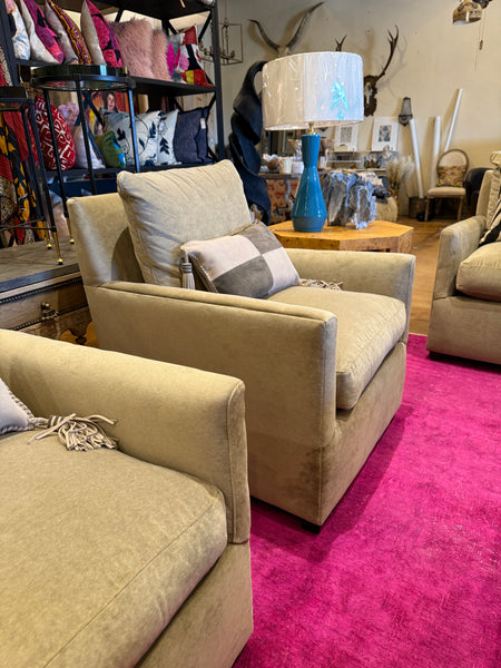 Stationary Cut Velvet Chair