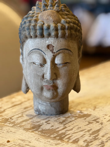 Wood Buddha Head