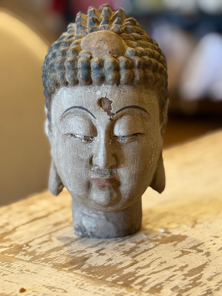 Wood Buddha Head