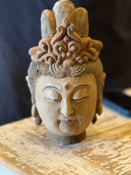 Wood Head Buddha