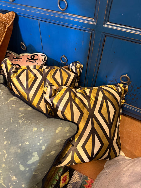 Andrea Meister Geometric Silk Pillow