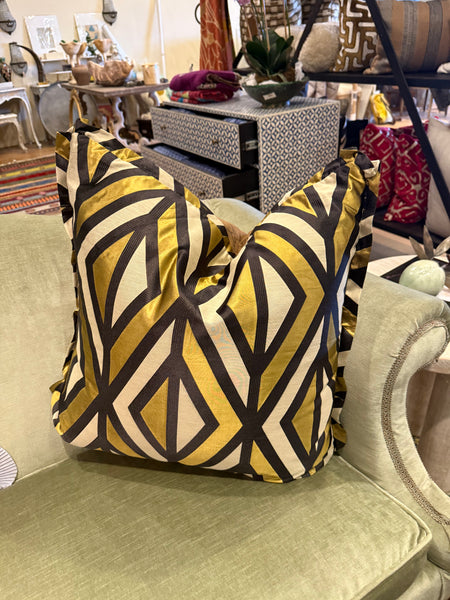 Andrea Meister Geometric Silk Pillow