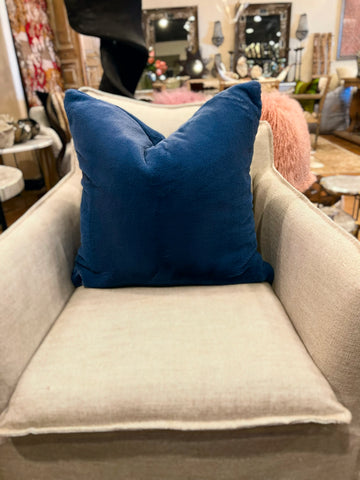 Blue Fuzzy Designer Fabric Pillow