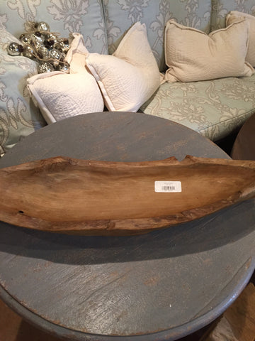 Teak oval dish