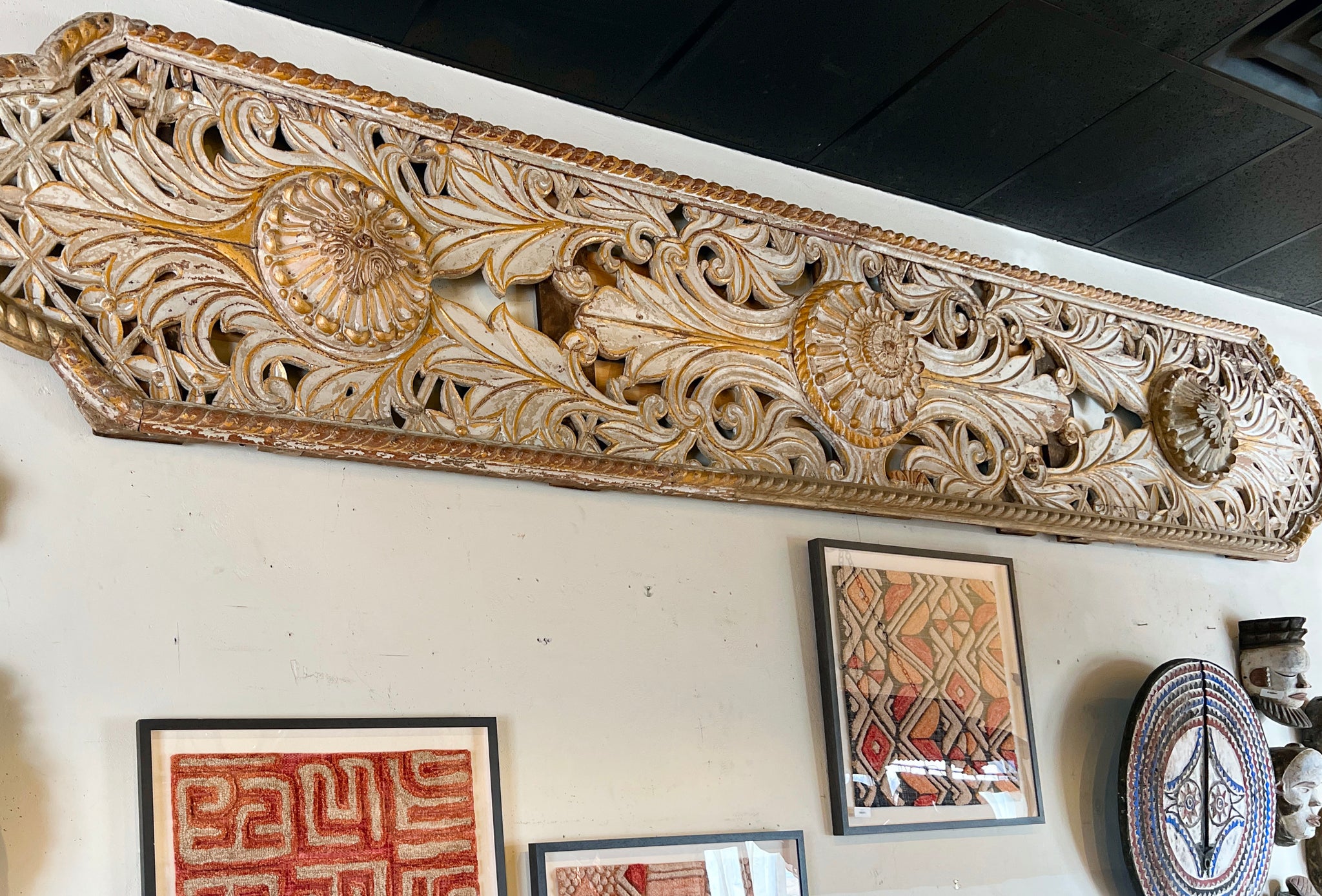Carved Wood Plaque-Antique