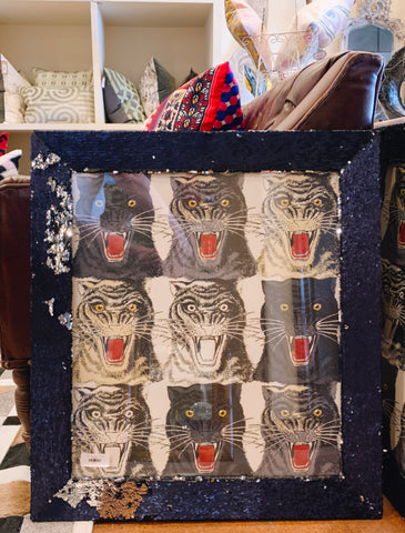 Gucci Tiger - Sequin Frame Art