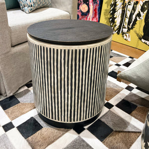 Black & White Bone Inlay Table