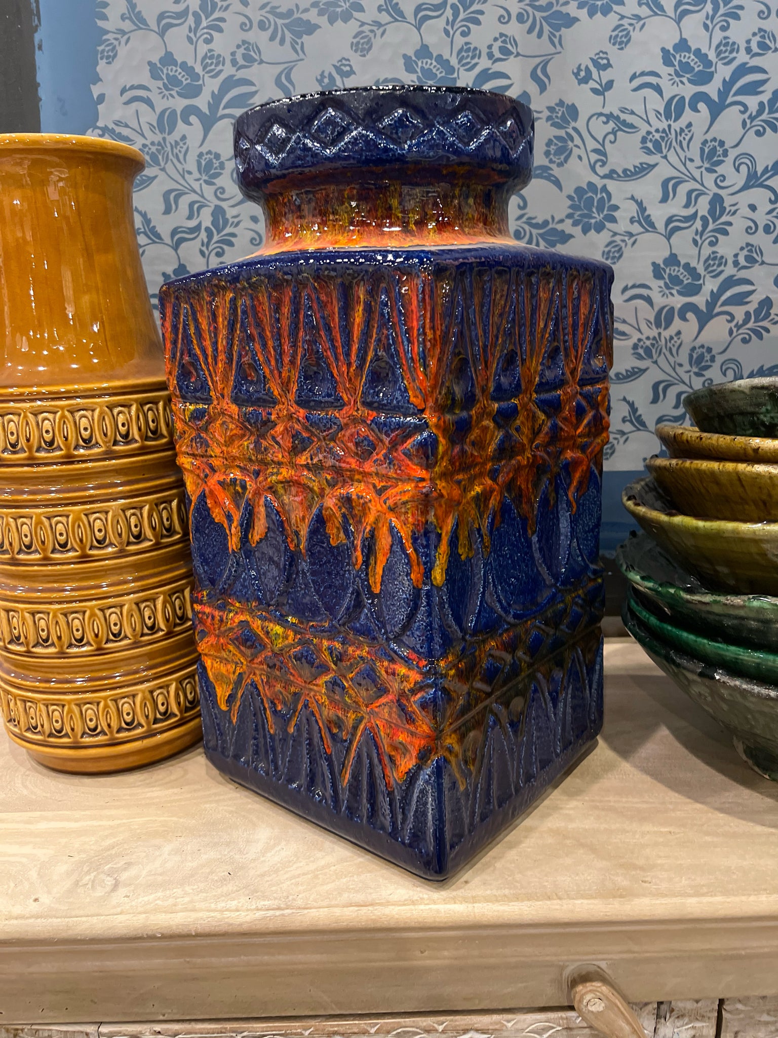 Tamgrout Blue & Orange Vase