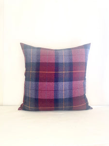 Blue & Red Plaid Pillow 17 x 24