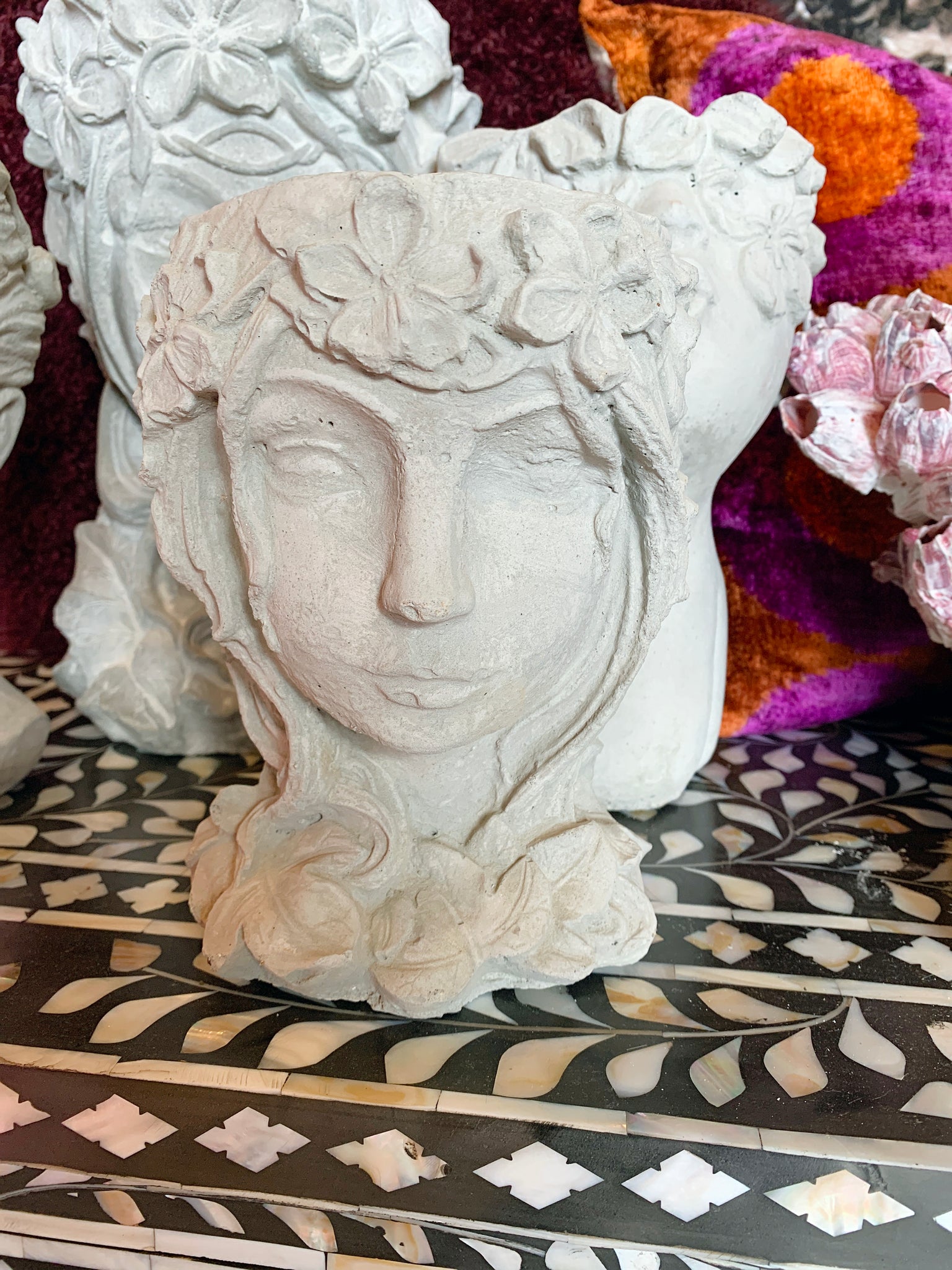 Concrete Face Planter Small