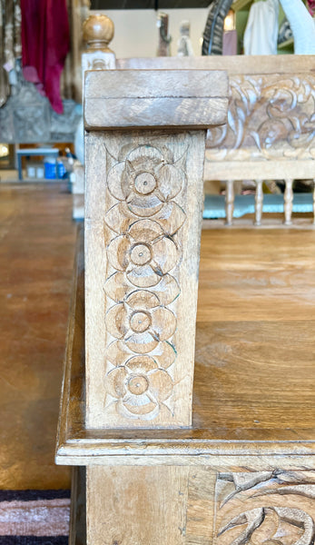 Wooden Day Bed Carved