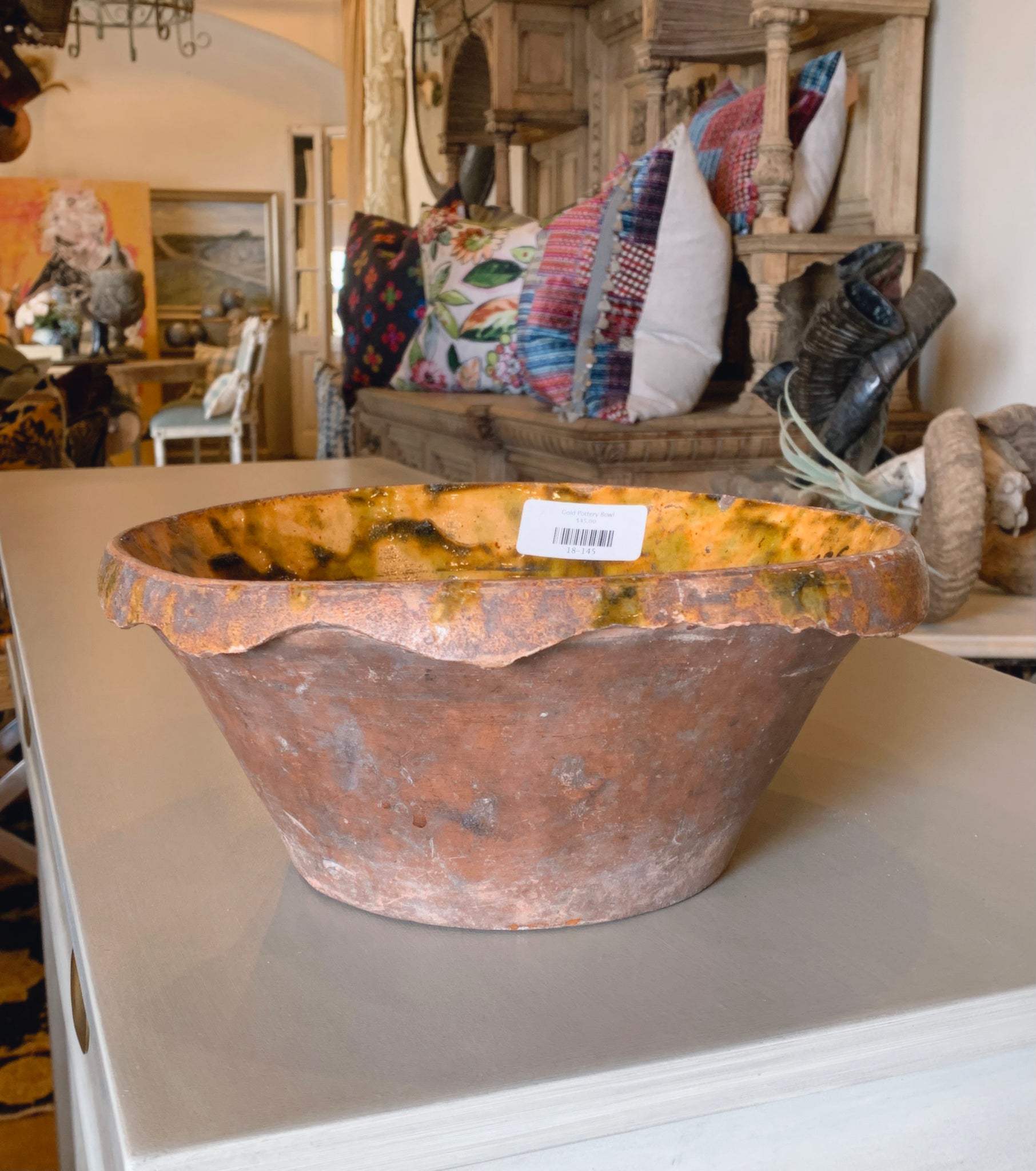 Gold Pottery Bowl