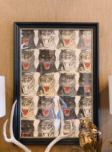 Gucci Tiger - Black Frame Art