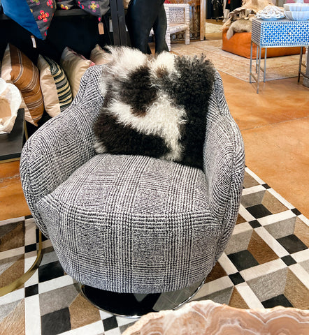 Glen Plaid Swivel Accent Chair