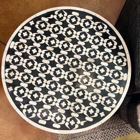 Moroccan Bone Inlay Side Table