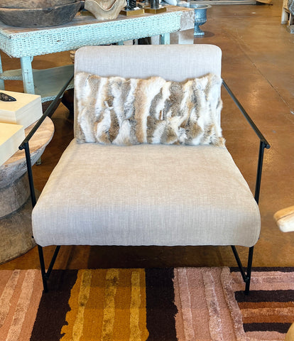 Linen Iron Chairs