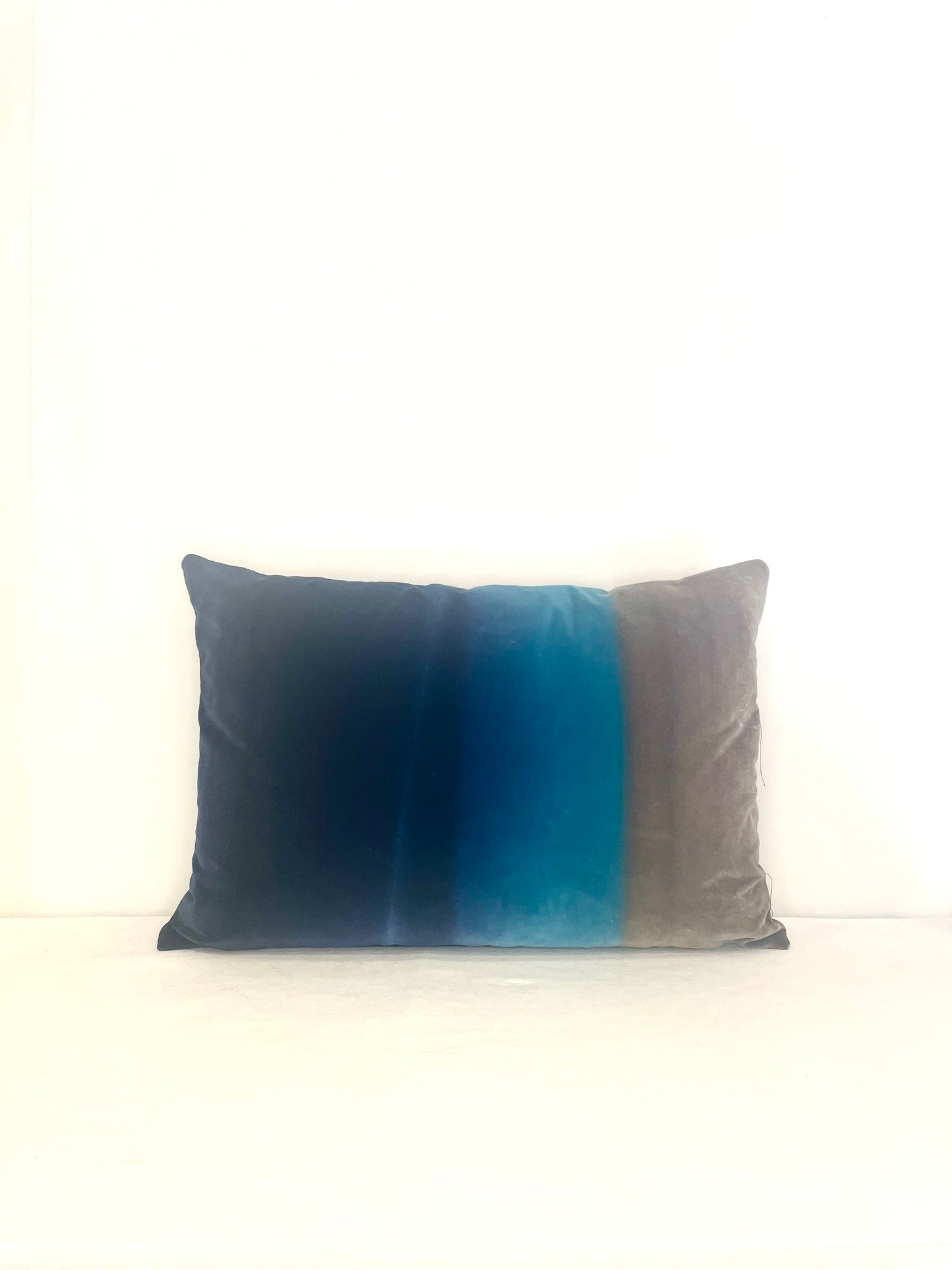 Blue Ombre Velvet Pillow 17x24