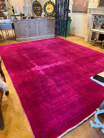 Pink Over-Dyed Rug 9.5 x 13