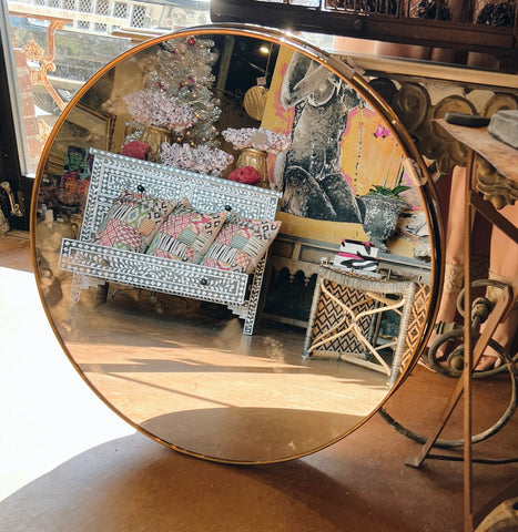 Round Bronze Mirror