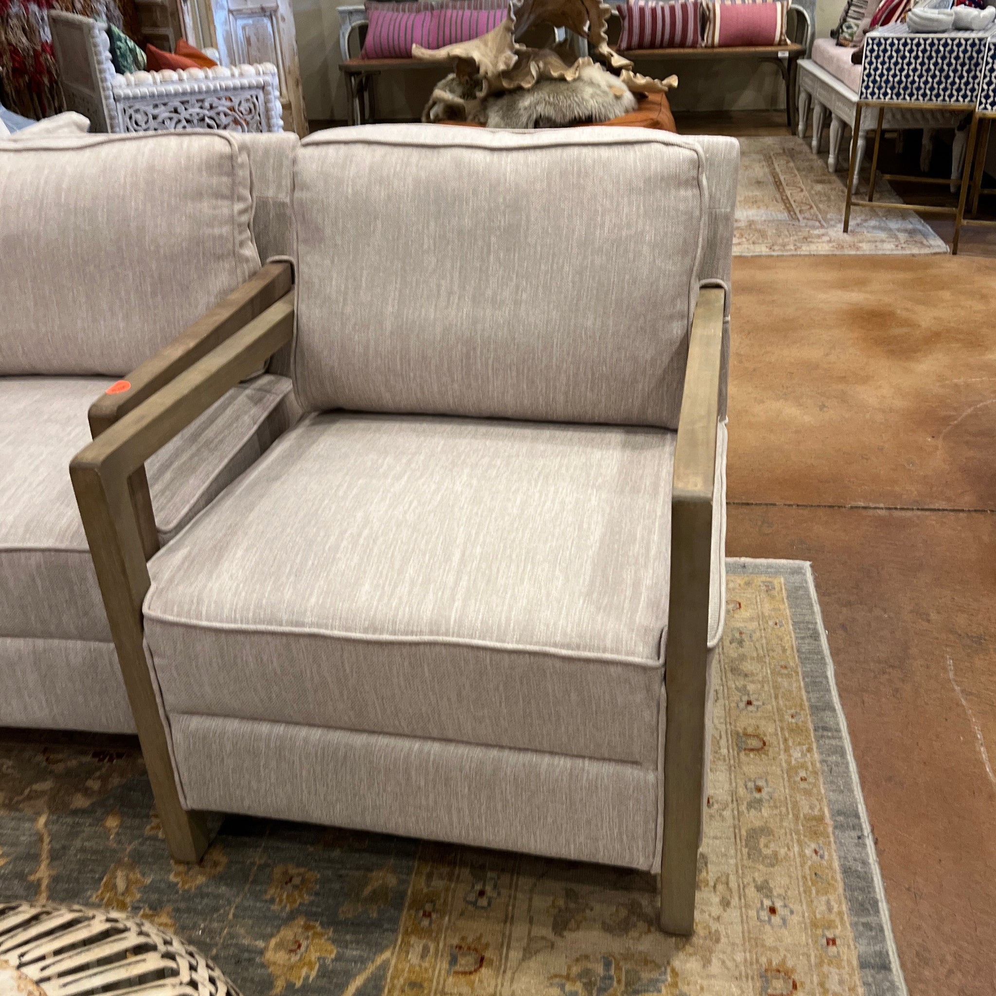 Linen Square Chair