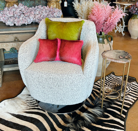 Gray Swivel Accent Chair