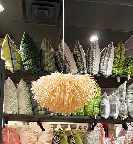 Rattan Urchin Pendant