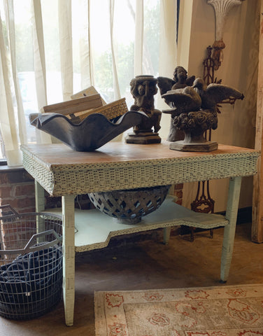 Wicker Table- Antique, Russell Woodard
