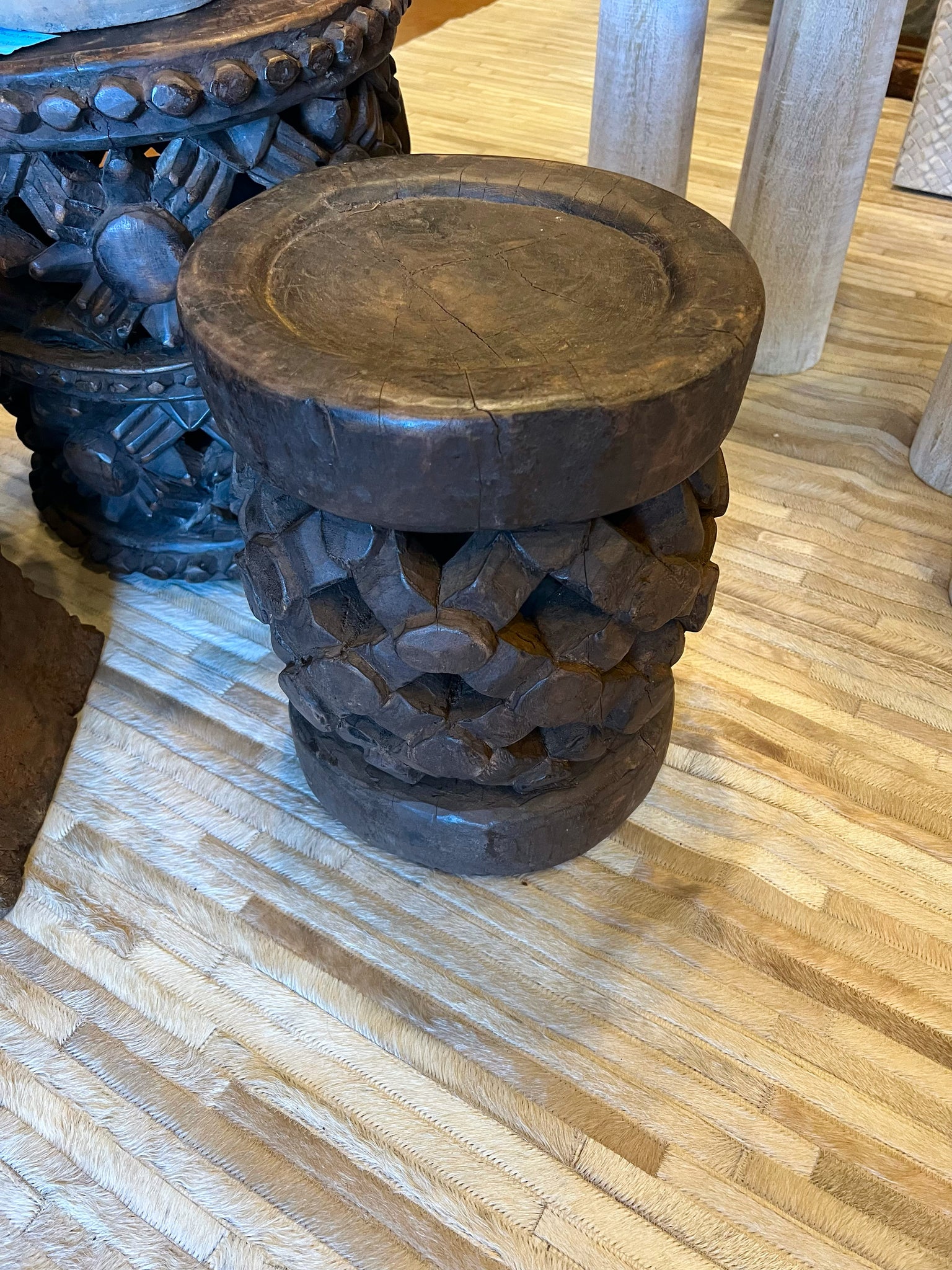 Round African Stool Medium