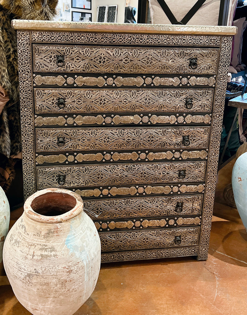 silver 6 drawer dresser Gunnison 6-Drawer Dresser Silver Metallic