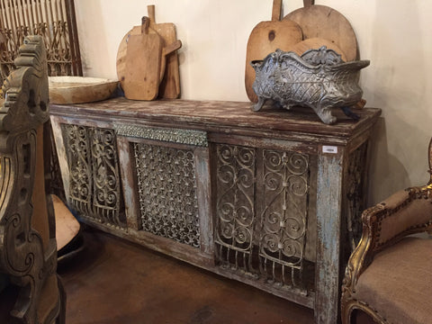 Wood/iron console table