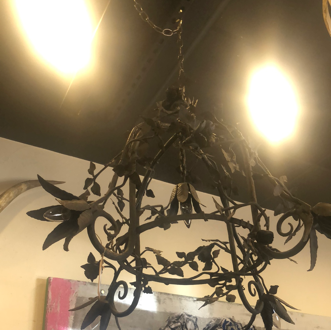 Wrought Iron Antique Chandelier
