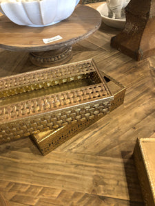 Gold Metal Tissue Box