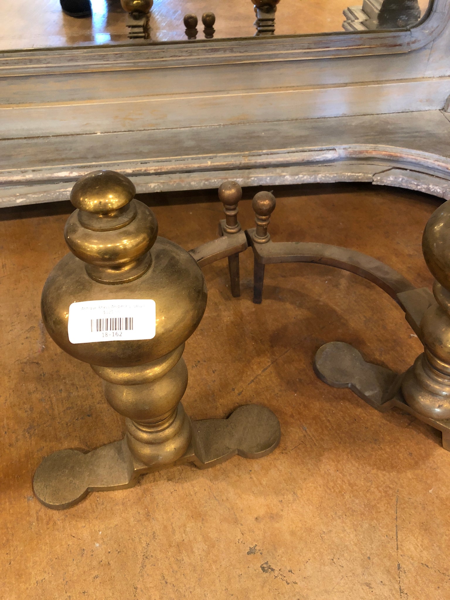 Antique Brass Andirons-small