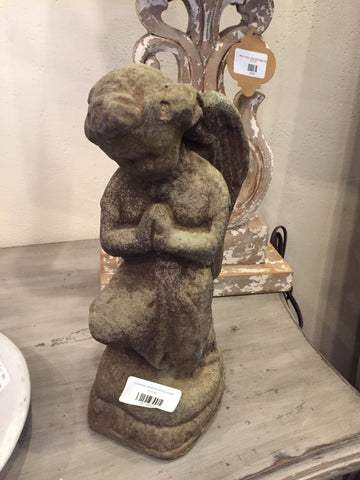 Concrete Small Kneeling Angel