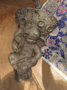 Concrete lg. cherub planter