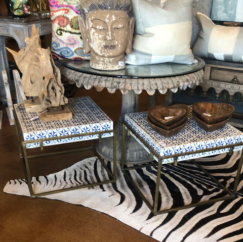 Table- Blue Mother of Pearl