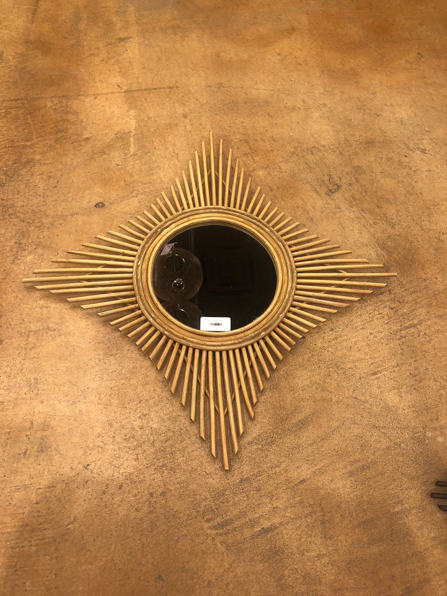Starburst Mirror-Brown