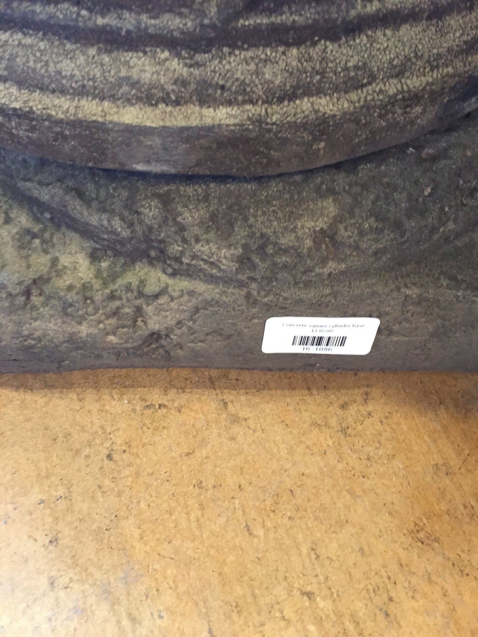 Concrete square cylinder base