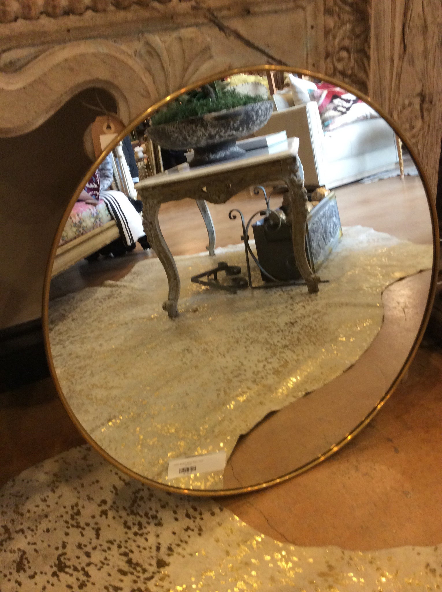 Italian Modern Mirror-Brass, small