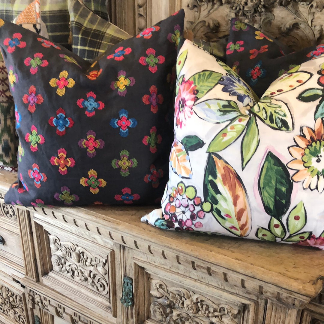 Designer Fabric Pillow - 22 x 22