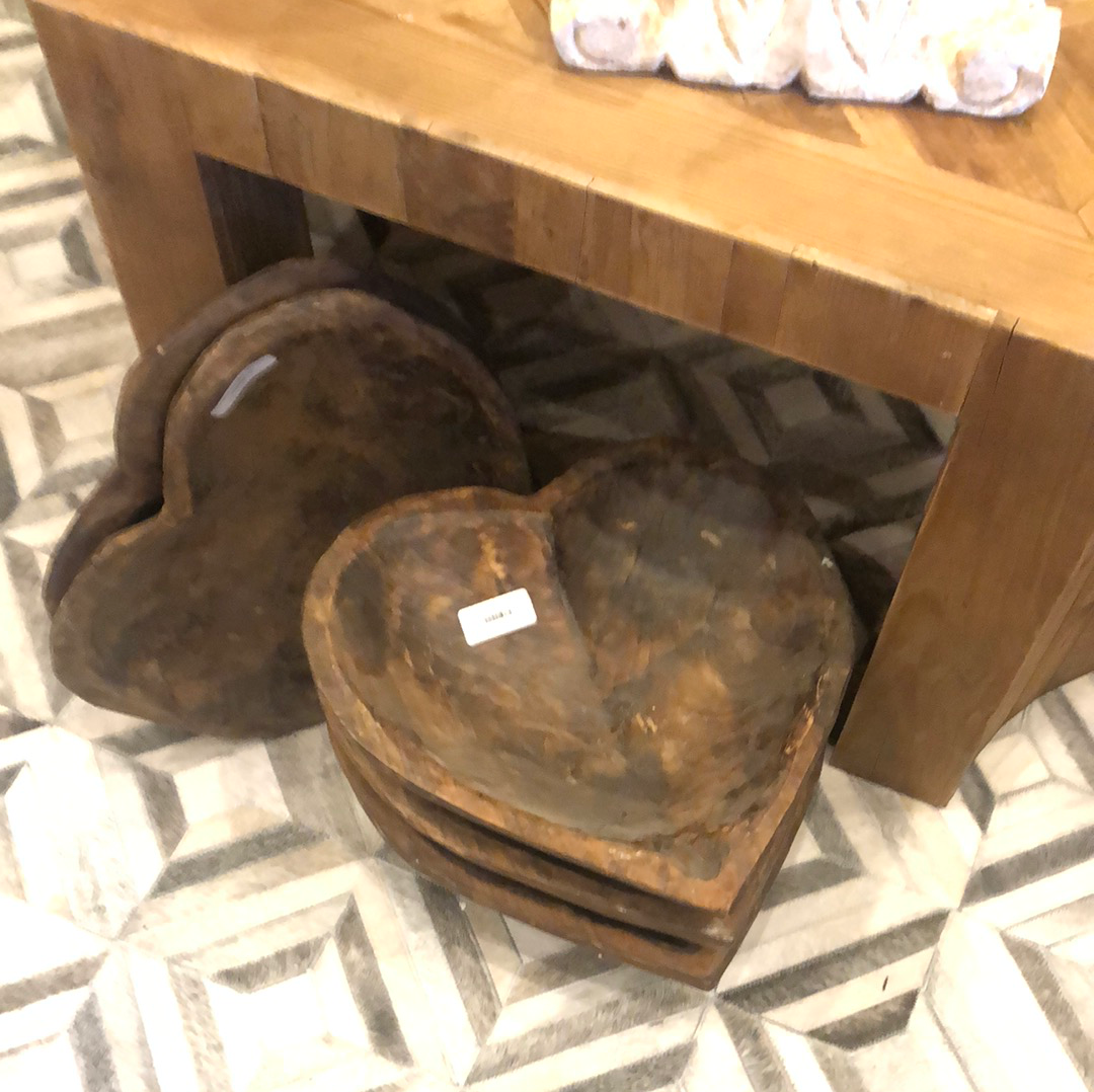 Wood- Heart Bowl, Large